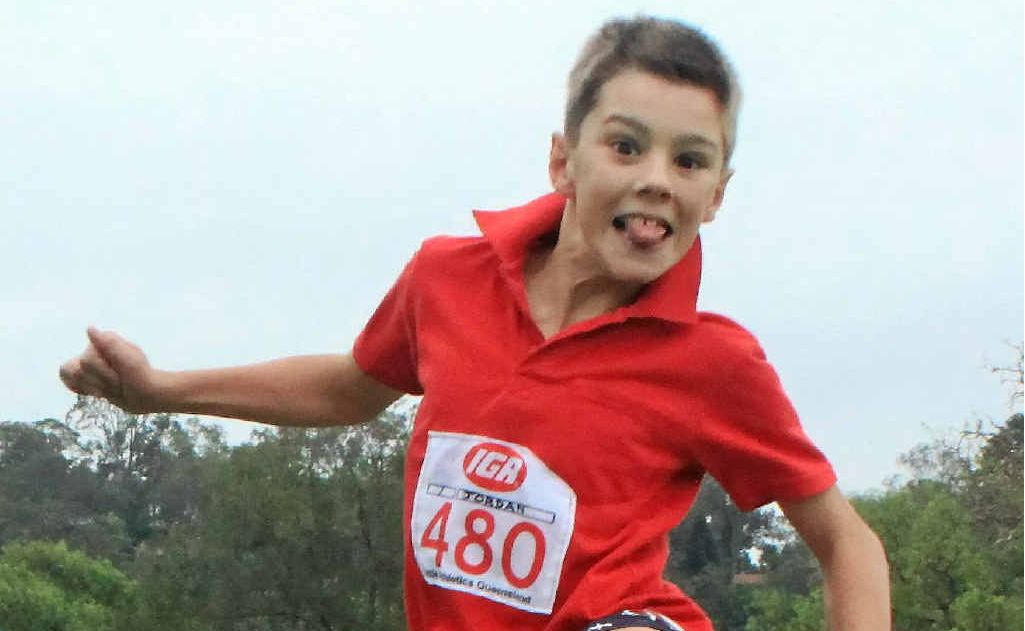 Jordan Byrne braved the drizzle at Little Athletics on Saturday morning. Jordan Byrne braved the drizzle at Little Athletics on Saturday morning.